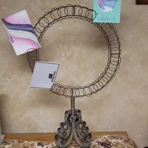 Metal card holder decor